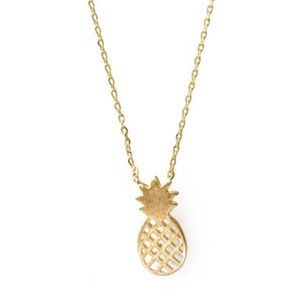 BOGO 18K Gold Plated Necklace Pineapple Charms NEW